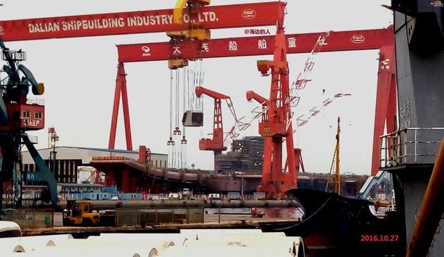 国产航母最新消息:主船体合拢成型 准备安装神盾雷达(图片)