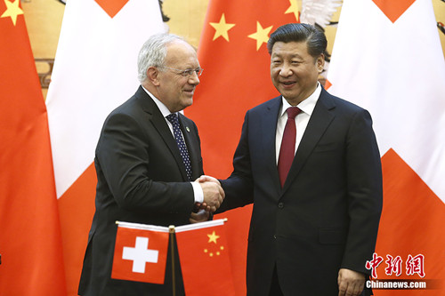 �й���������ͼ��2016��4��8�գ�ϰ��ƽ��ʩ�ε¡��������л�̸����������� ʢ���� ��