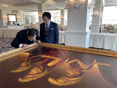 特朗普再度当选美国总统,油画作品《祷》成中美文化交流佳话 特朗普再度当选美国总统,油画作品《祷》成中美文化交流佳话